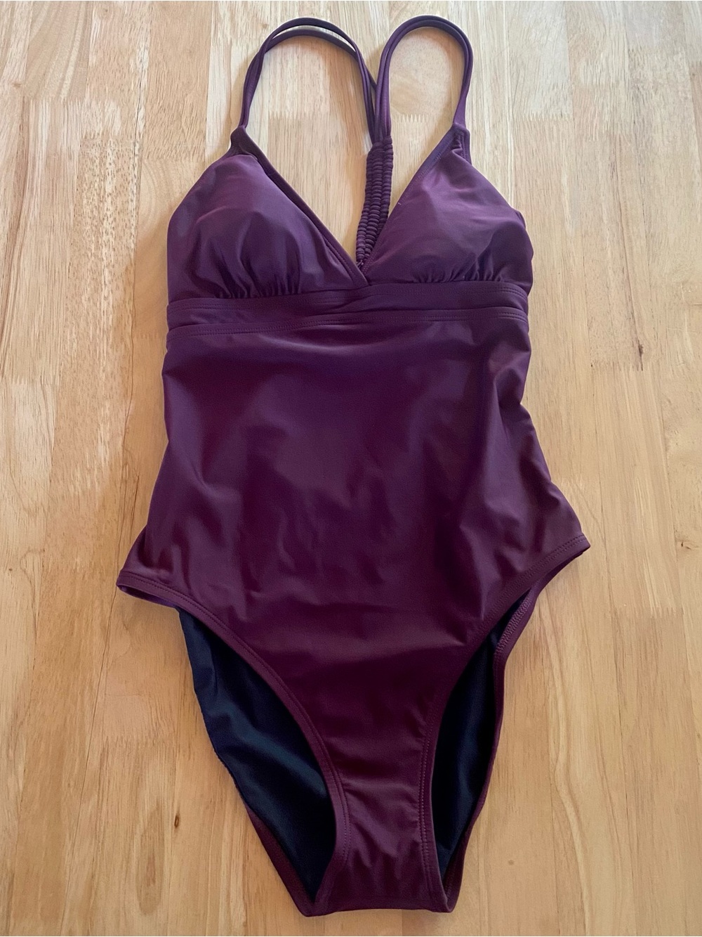 Title Nine Impossible One Piece Swimsuit Plum Purple Medium